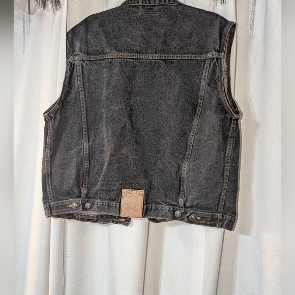 Dark Gray Wash Carol's Denim Vest With Pockets  XL - Picture 5 of 5